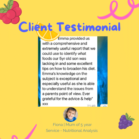 Testimonial from client