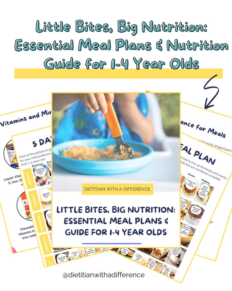 Meal Plans & Nutrition Guide for 1-4 Year Olds